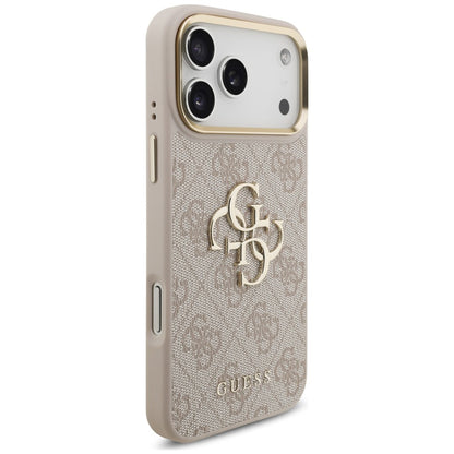 Etui do Apple iPhone 18 Pro Max / 17 Pro Max, Guess, Big 4G Classic Logo & Big Strap Metal Buttons, różowy