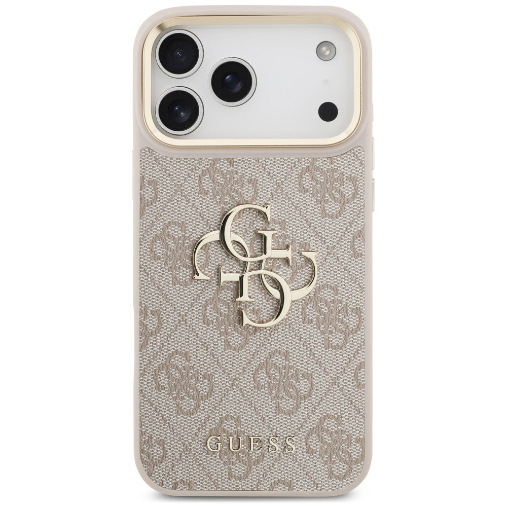 Etui do Apple iPhone 18 Pro Max / 17 Pro Max, Guess, Big 4G Classic Logo & Big Strap Metal Buttons, różowy