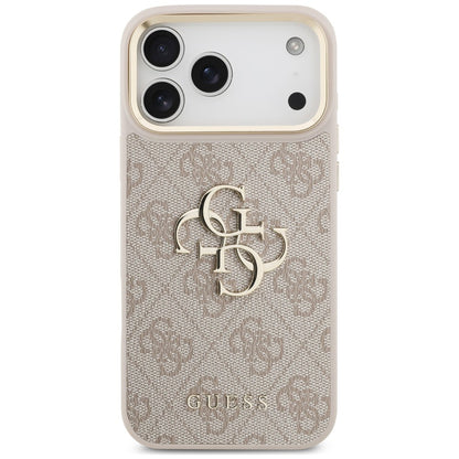 Etui do Apple iPhone 18 Pro Max / 17 Pro Max, Guess, Big 4G Classic Logo & Big Strap Metal Buttons, różowy