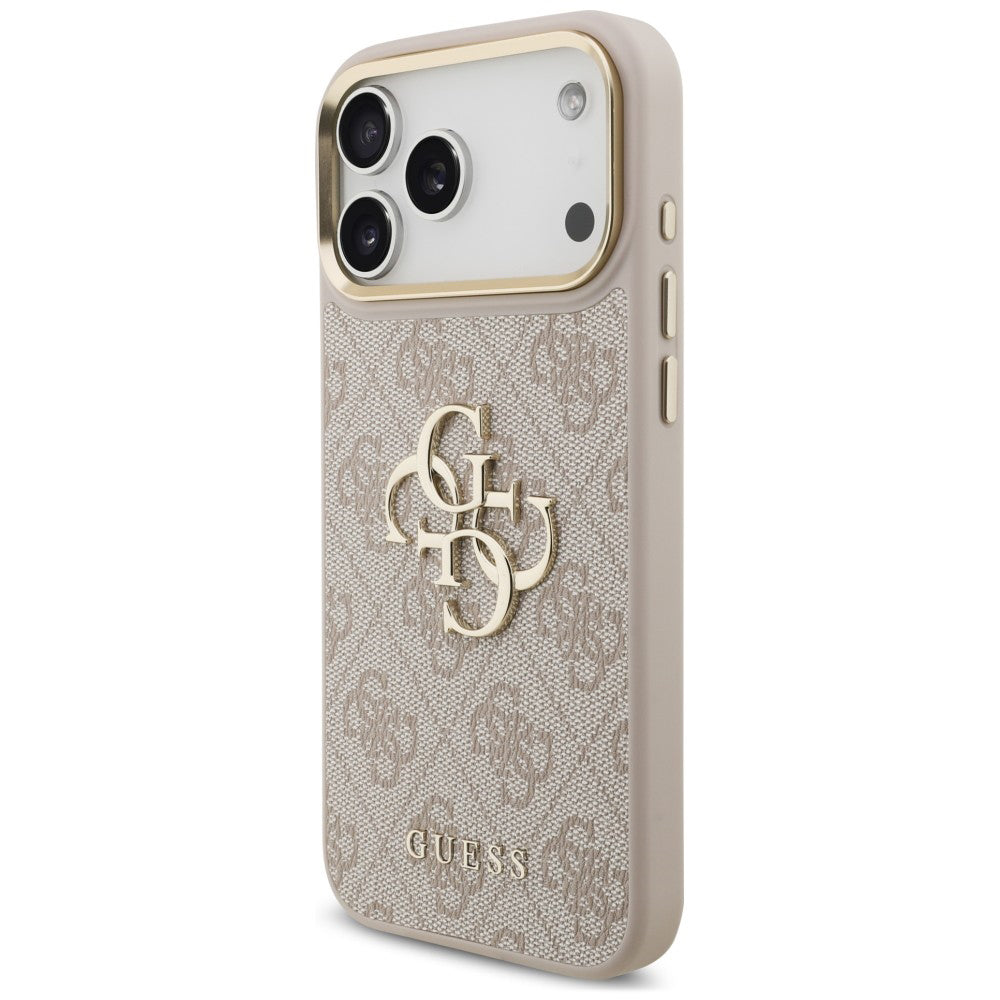 Etui do Apple iPhone 18 Pro Max / 17 Pro Max, Guess, Big 4G Classic Logo & Big Strap Metal Buttons, różowy