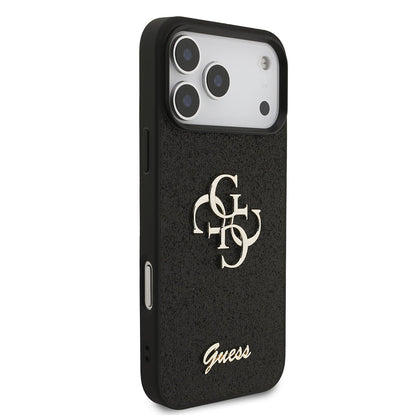 Etui na Apple iPhone 18 Pro Max / 17 Pro Max, Guess, Fixed Glitter Big 4G, czarne