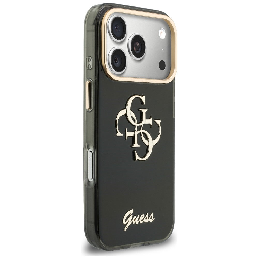 Case for Apple iPhone 18 Pro Max / 17 Pro Max, Guess, IML 4G Metal Script, Black