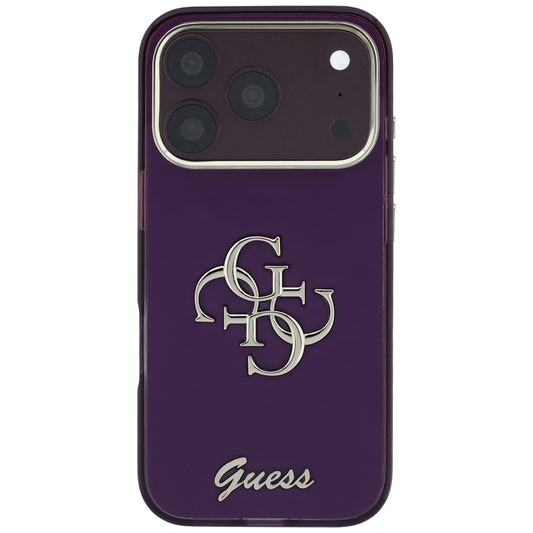 Etui na Apple iPhone 18 Pro Max / 17 Pro Max, Guess, IML 4G Metal Script, Wiśniowy