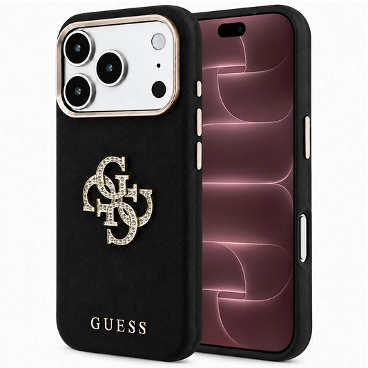 Etui na Apple iPhone 18 Pro Max / 17 Pro Max, Guess, Smooth Big Strass Logo, Czarna