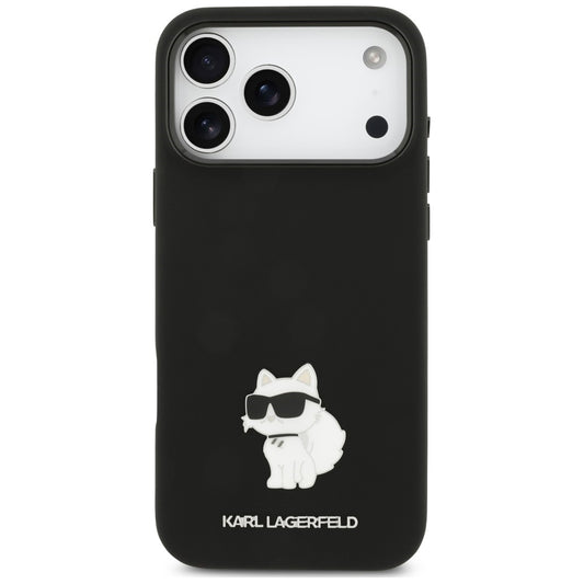 Etui do Apple iPhone 18 Pro Max / 17 Pro Max, Karl Lagerfeld, Choupette Metal Pin, czarne