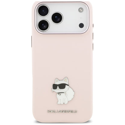 Etui do Apple iPhone 18 Pro Max / 17 Pro Max, Karl Lagerfeld, Choupette Metal Pin, różowy