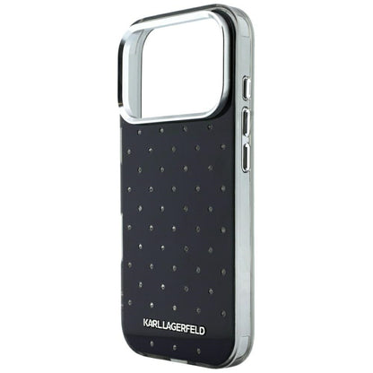 Etui na Apple iPhone 18 Pro Max / 17 Pro Max, Karl Lagerfeld, IML z kryształkami i logo elektropowlekane, czarne