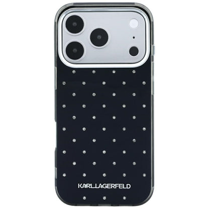 Etui na Apple iPhone 18 Pro Max / 17 Pro Max, Karl Lagerfeld, IML z kryształkami i logo elektropowlekane, czarne