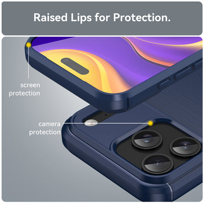 Etui na Apple iPhone 18 Pro Max / 17 Pro Max, Techsuit, Carbon, Niebieskie