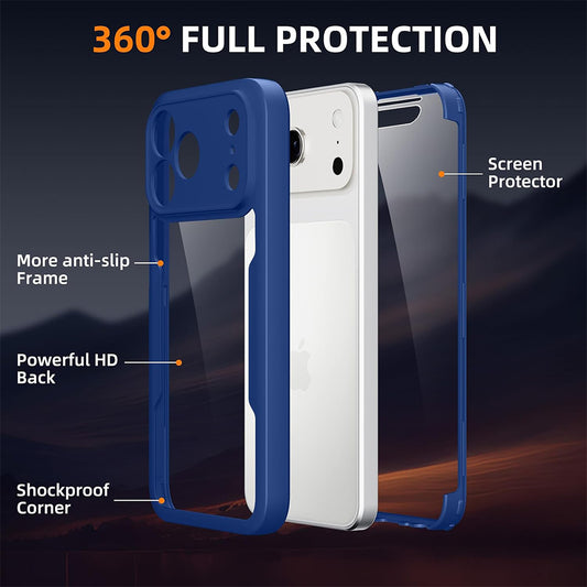 Etui na Apple iPhone 18 Pro Max / 17 Pro Max, Techsuit, ColorVerse 360, Niebieskie