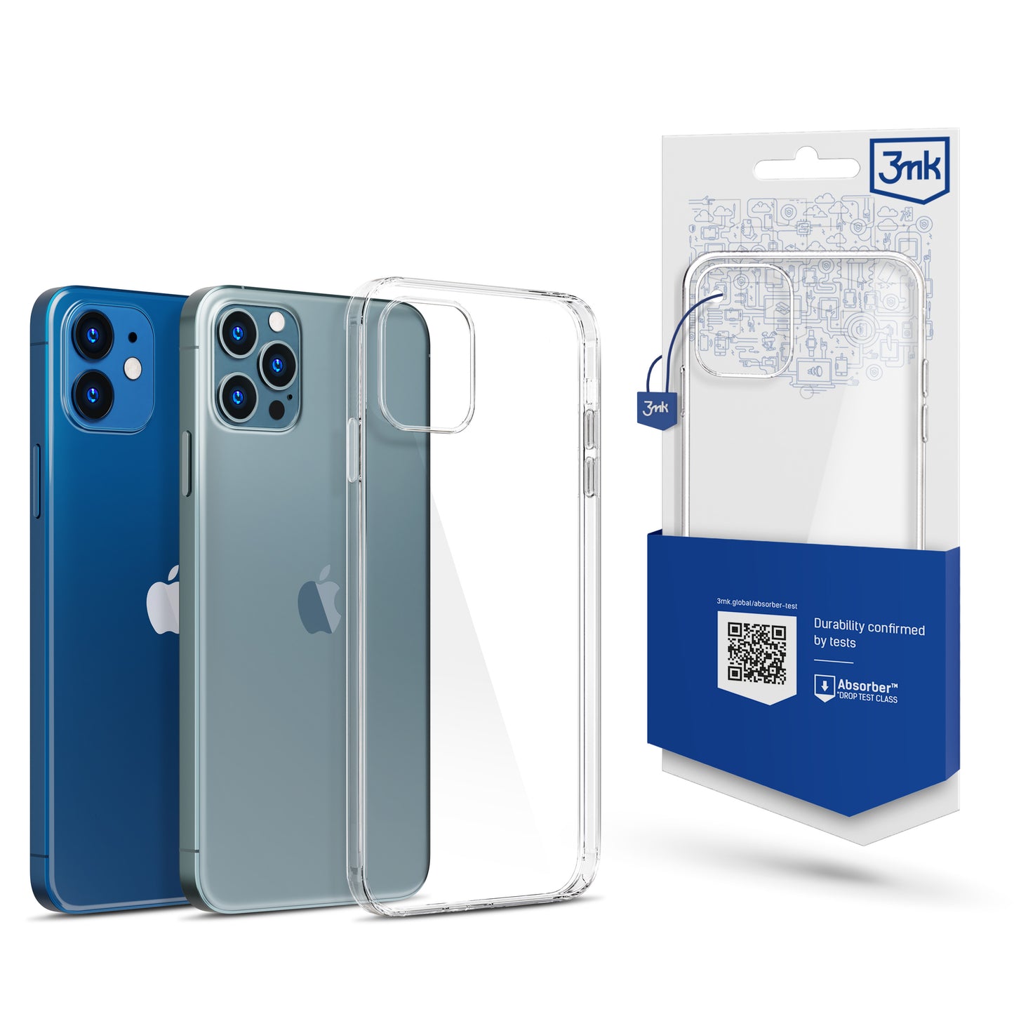 Etui na Apple iPhone 12 / 12 Pro, 3MK, Przezroczyste