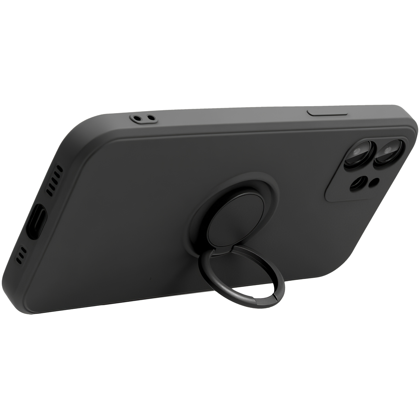 Etui na Apple iPhone 16 Plus, OEM, Silicone Ring, czarne