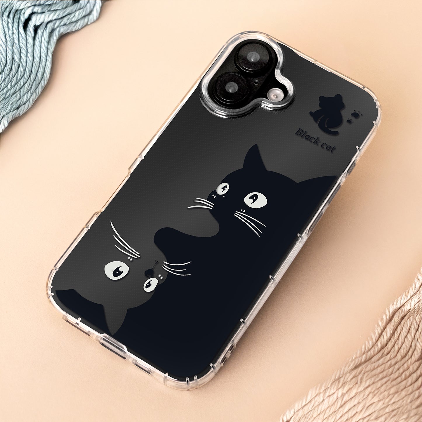 Case for Apple iPhone 17 Pro Max, OEM, Ultra Trendy Cat, Black