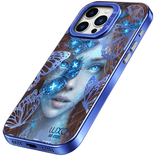 Case for Apple iPhone 16 Pro, LUXO So CooL, ArcadiA Butterfly Girl, Multicolor