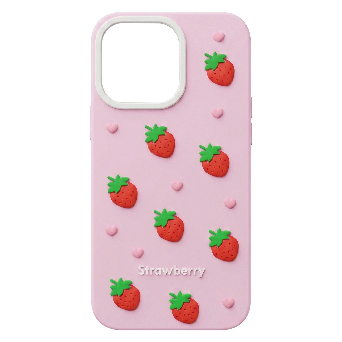 Etui na Apple iPhone 15 / 14 / 13, OEM, Strawberry, Różowe