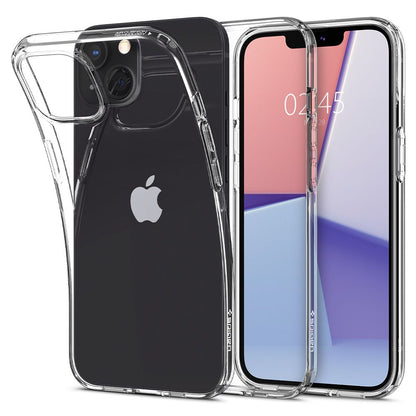 Etui na Apple iPhone 13, Spigen, ciekłokrystaliczne, przezroczyste 