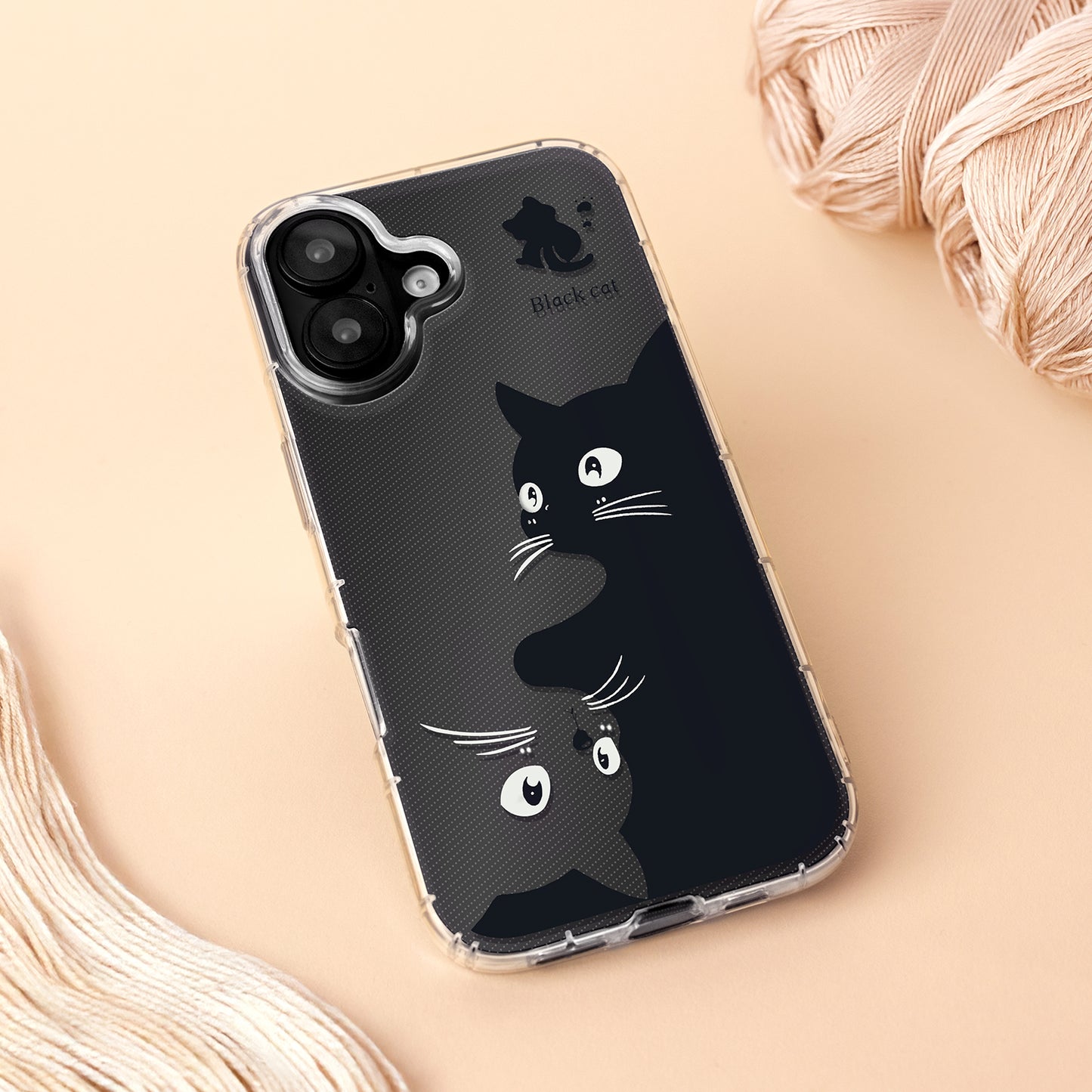 Case for Apple iPhone 17 Pro Max, OEM, Ultra Trendy Cat, Black