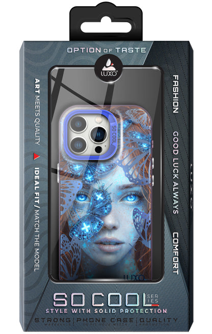 Case for Apple iPhone 15 Pro, LUXO So CooL, ArcadiA Butterfly Girl, Multicolor