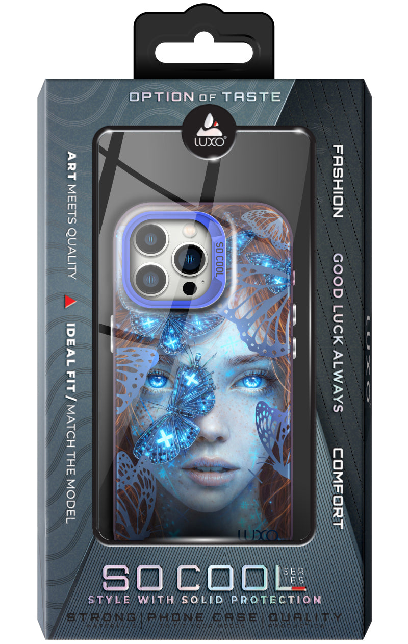 Etui na Apple iPhone 16, LUXO So CooL, ArcadiA Butterfly Girl, Wielokolorowe