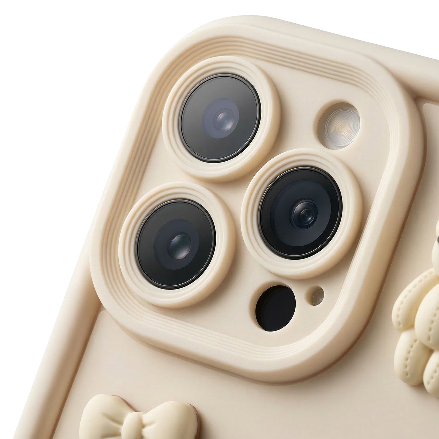 Etui na Apple iPhone 14, OEM, Ultra Trendy 3D Bear, Beżowe