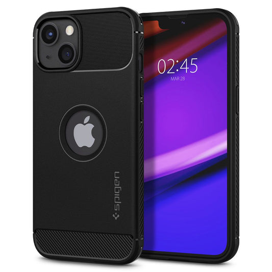 Etui na Apple iPhone 13, Spigen, Rugged Armor, czarne ACS03518
