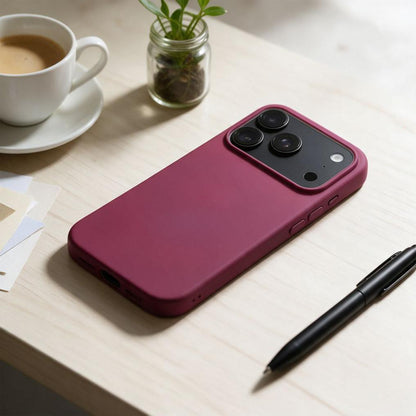 Etui do Apple iPhone 18 Pro / iPhone 17 Pro, OEM, silikonowe, bordowe