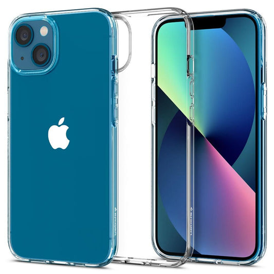 Etui na Apple iPhone 13, Spigen, ciekłokrystaliczne, przezroczyste 