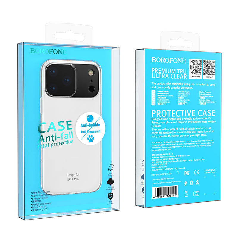 Etui na Apple iPhone 17 Pro Max, Borofone, BI4 Ice, Przezroczyste