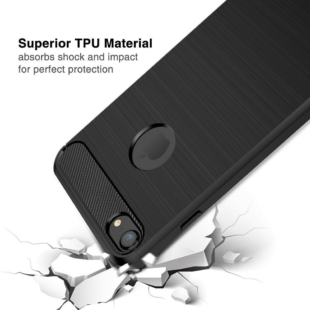 Etui na Apple iPhone 8 / 7, Techsuit, Carbon, Czarny