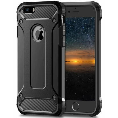 Etui na Apple iPhone SE (2016) / 5 / 5s, Techsuit, Hybrid Armor, czarne
