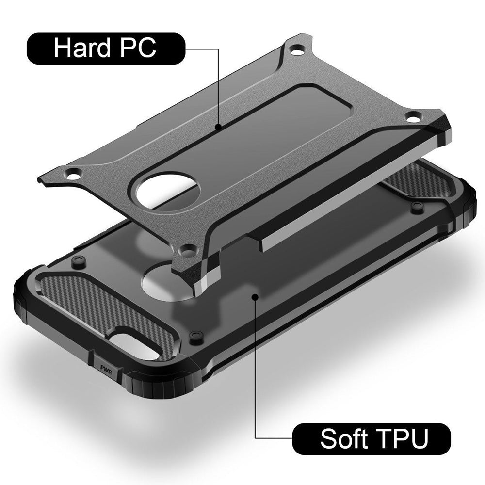 Etui na Apple iPhone SE (2016) / 5 / 5s, Techsuit, Hybrid Armor, czarne