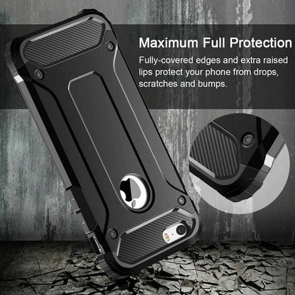 Etui na Apple iPhone SE (2016) / 5 / 5s, Techsuit, Hybrid Armor, czarne