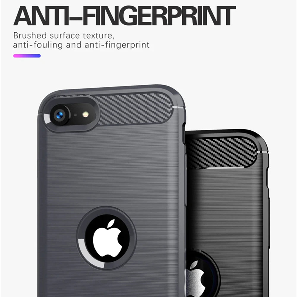 Etui na Apple iPhone SE (2022) / SE (2020), Techsuit, Carbon, Czarny