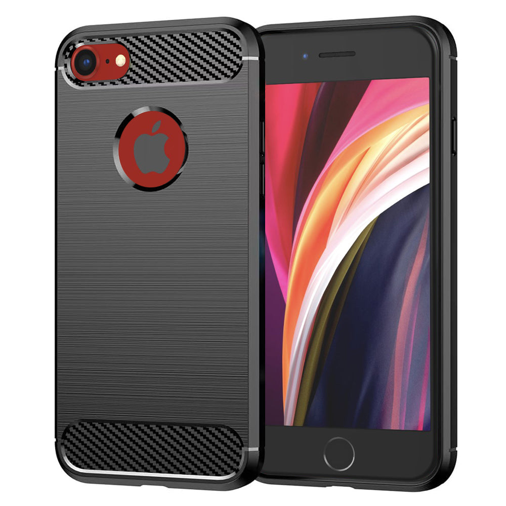 Etui na Apple iPhone SE (2022) / SE (2020), Techsuit, Carbon, Czarny