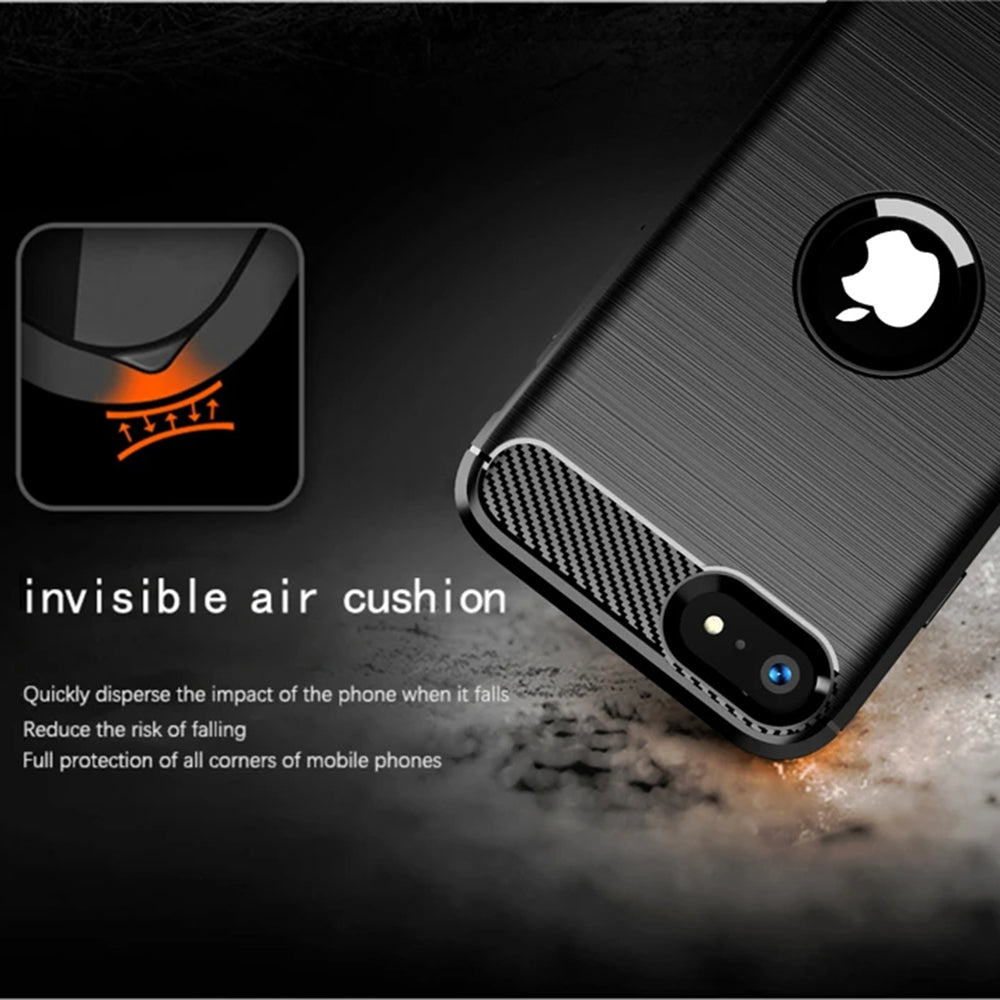 Etui na Apple iPhone SE (2022) / SE (2020), Techsuit, Carbon, Czarny