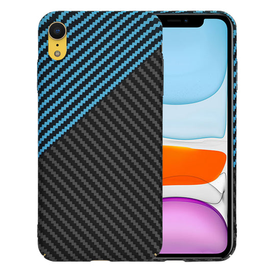 Etui na Apple iPhone XR, Techsuit, Carbonite FiberShell, Czarna Bleu