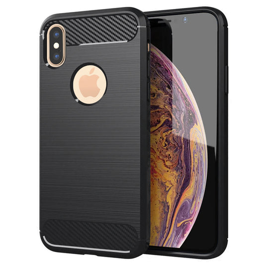 Etui na Apple iPhone XS Max, Techsuit, Carbon, Czarny