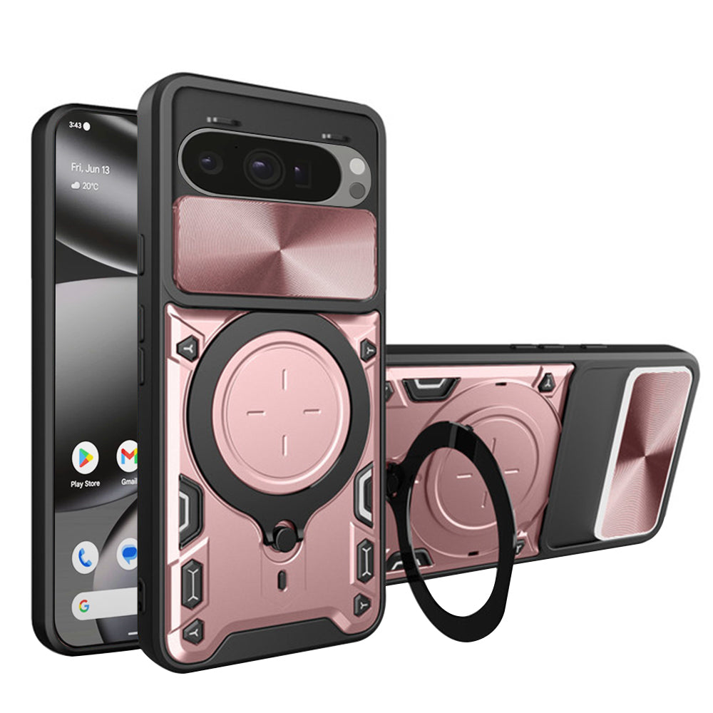 Etui na Google Pixel 10 Pro XL, Techsuit, CamGuard Pro, Różowo-Złoty