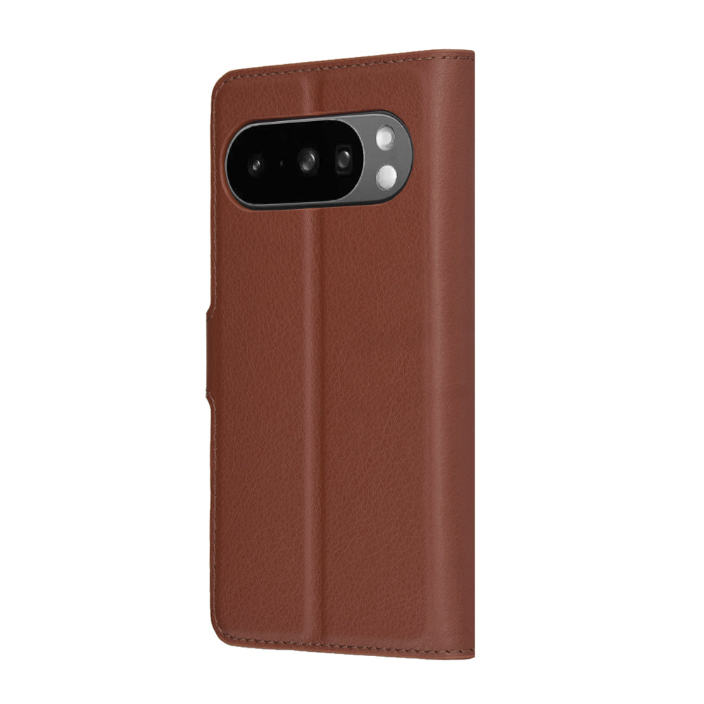 Case for Google Pixel 10 Pro XL, Techsuit, Leather Folio, Brown