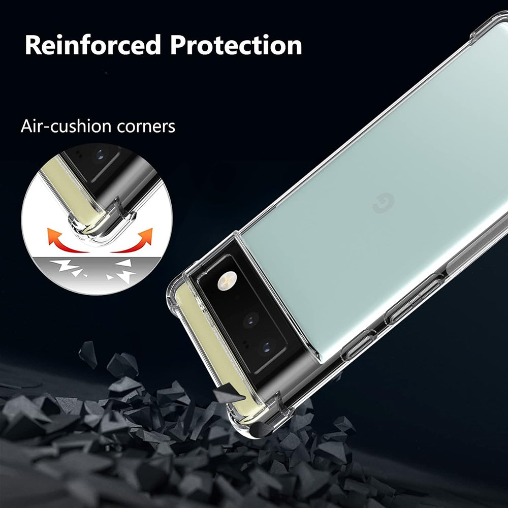 Case for Google Pixel 6 Pro, Techsuit, Shockproof Clear, Transparent