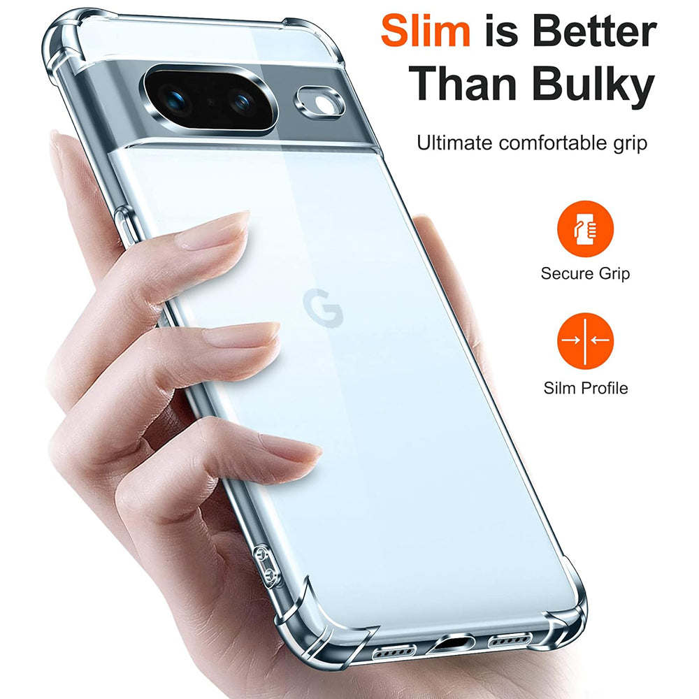 Case for Google Pixel 8a, Techsuit, Shockproof Clear, Transparent