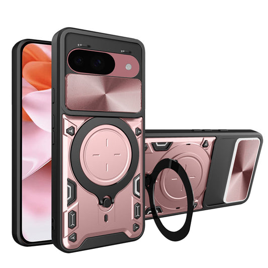 Etui na Google Pixel 9 / 9 Pro, Techsuit, CamGuard Pro, Różowo-Złoty