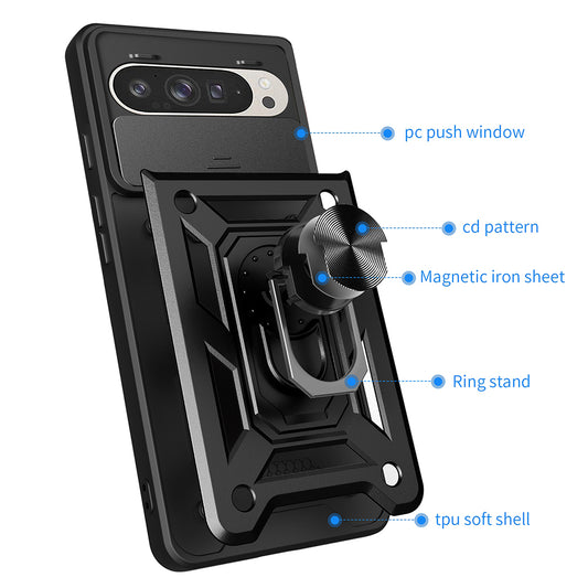 Etui na Google Pixel 9 / 9 Pro, Techsuit, CamShield, Różowe
