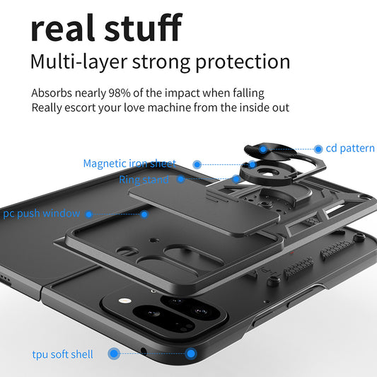 Etui na Google Pixel 9 Pro Fold, Techsuit, CamShield, różowe