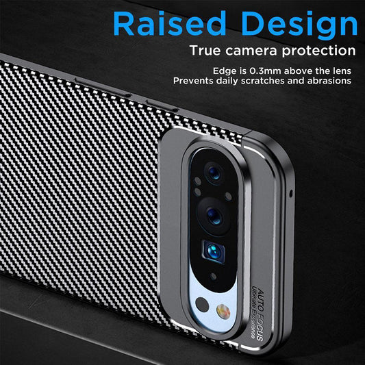 Etui na Google Pixel 9 Pro, Techsuit, CarbonFiber, czarne