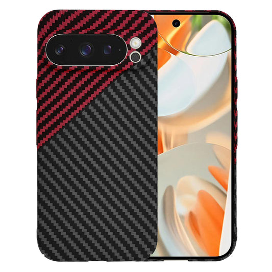 Etui na Google Pixel 9 Pro, Techsuit, Carbonite FiberShell, Czarno-Czerwona
