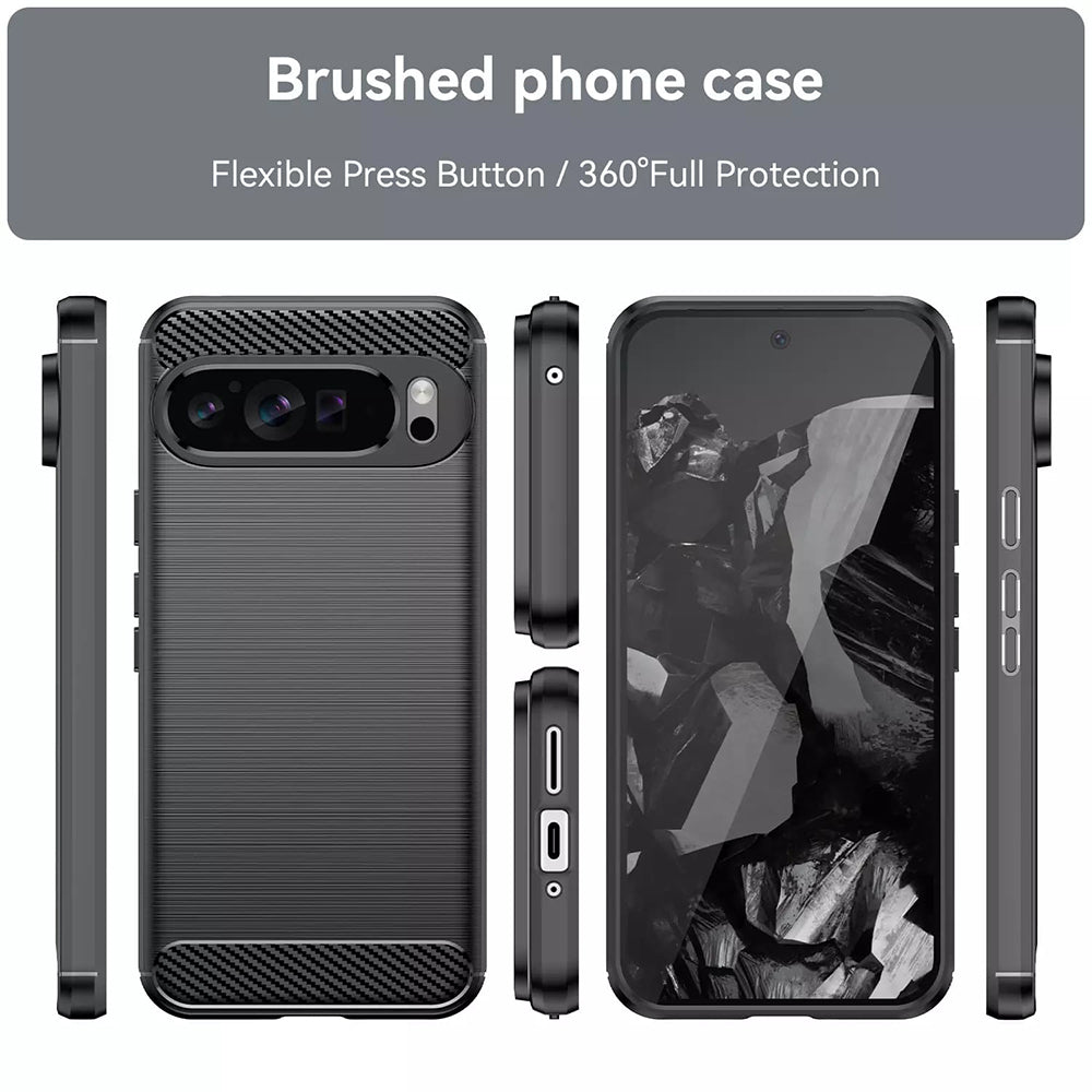 Case for Google Pixel 9 Pro XL, Techsuit, Carbon, Blue