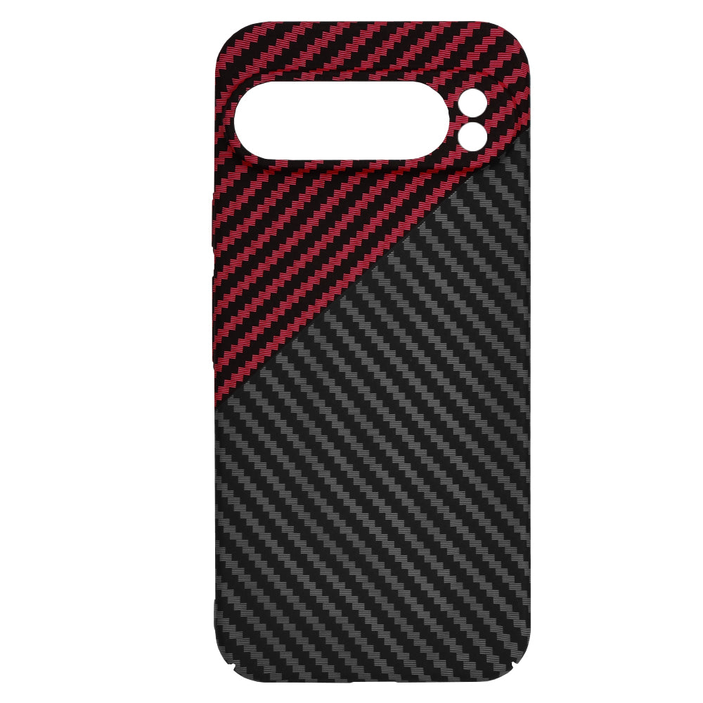 Etui na Google Pixel 9 Pro XL, Techsuit, Carbonite FiberShell, Czarno-Czerwona