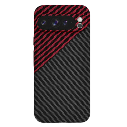 Etui na Google Pixel 9 Pro XL, Techsuit, Carbonite FiberShell, Czarno-Czerwona