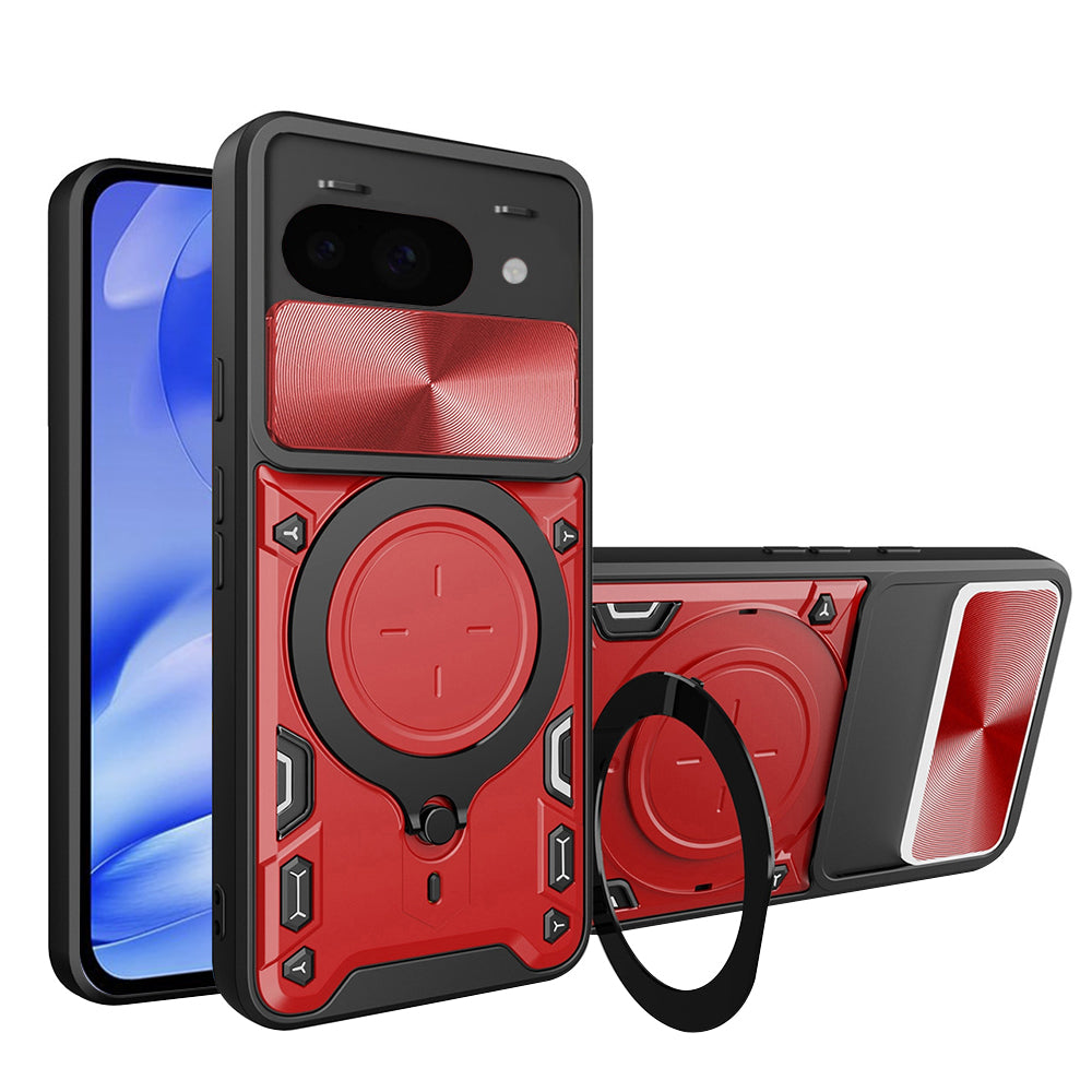 Case for Google Pixel 9a, Techsuit, CamGuard Pro, Red